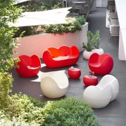 SLIDE Sessel Kunststoff|Moderne Sessel-Design Garten / Indoor Schaukelstuhl Blos, made in Italy