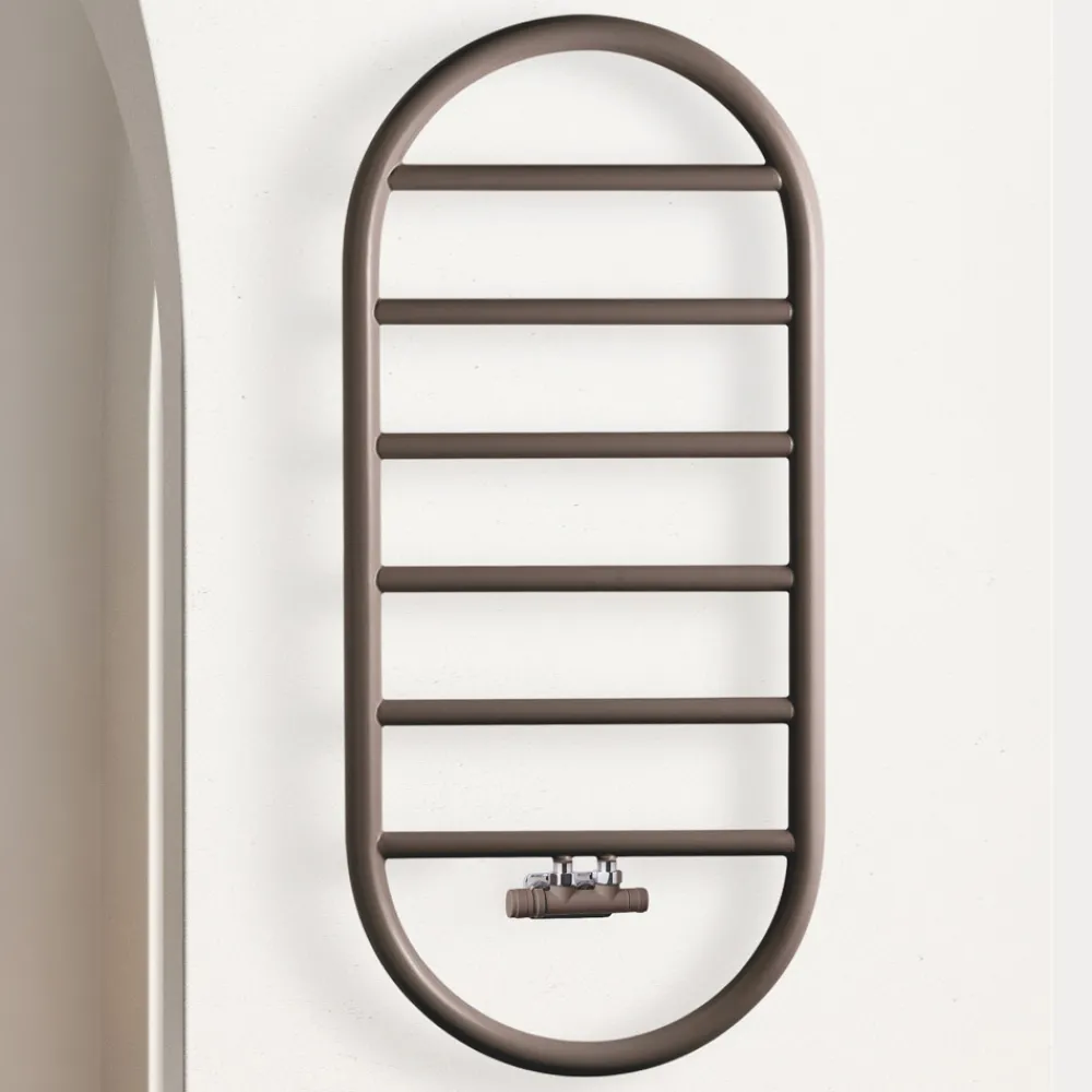 Scirocco H Handtuchheizkörper Wasser-Design Handtuchwärmer "All Round Bubble" aus Stahl Made in Italy - Smooth