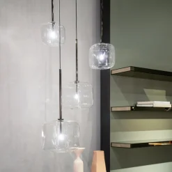 Viadurini Lighting Moderne Pendelleuchten-Design Hängelampe aus Metall und Glas Made in Italy - Donatina