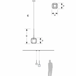 Viadurini Lighting Moderne Pendelleuchten-Design Hängelampe aus Metall und Glas Made in Italy - Donatina