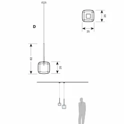 Viadurini Lighting Moderne Pendelleuchten-Design Hängelampe aus Metall und Glas Made in Italy - Donatina