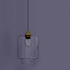 Viadurini Lighting Moderne Pendelleuchten-Design Hängelampe aus Metall und transparentem Glas Made in Italy - Clizia