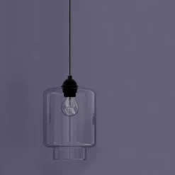 Viadurini Lighting Moderne Pendelleuchten-Design Hängelampe aus Metall und transparentem Glas Made in Italy - Clizia