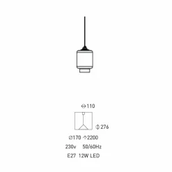Viadurini Lighting Moderne Pendelleuchten-Design Hängelampe aus Metall und transparentem Glas Made in Italy - Clizia