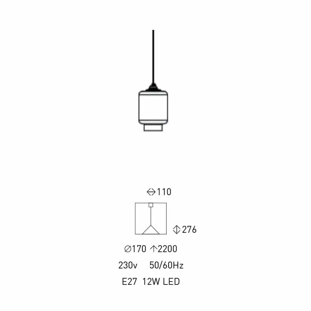 Viadurini Lighting Moderne Pendelleuchten-Design Hängelampe aus Metall und transparentem Glas Made in Italy - Clizia