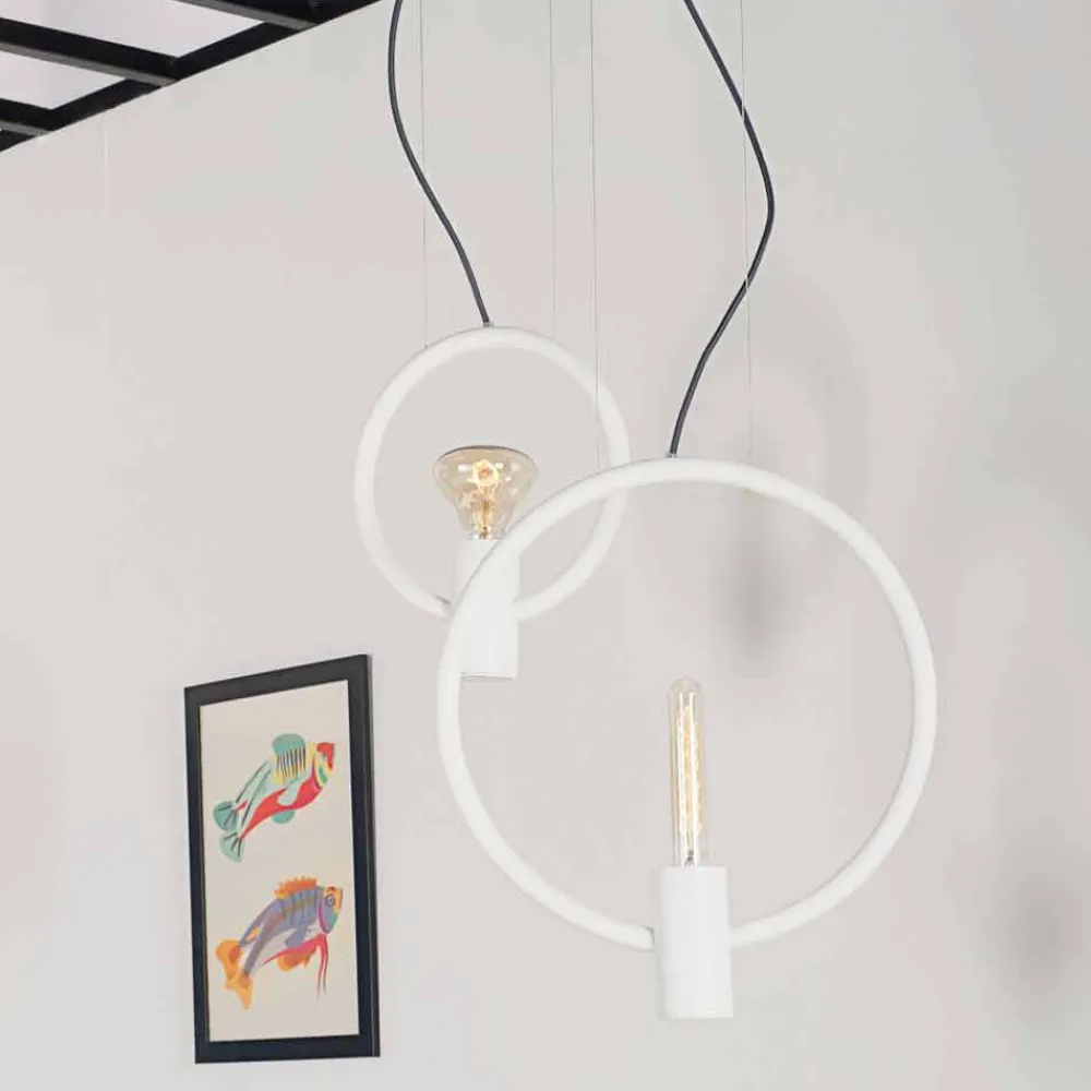 Viadurini Lighting Designer Pendelleuchten-Design Hängelampe aus Stahl Made in Italy - Delizia