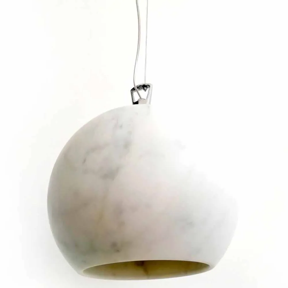 Viadurini Lighting Designer Pendelleuchten-Design Hängelampe aus weißem Carrara-Marmor Made in Italy - Panda