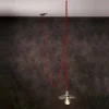 Viadurini by Sideform Designer Pendelleuchten-Design Hängelampe mit  Kabel aus roter Seide Chrome