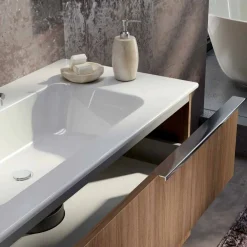 Viadurini Bathroom Badmöbel Hängend-Design Hängende Badezimmerkomposition aus Ecowood made in Italy, Cesena