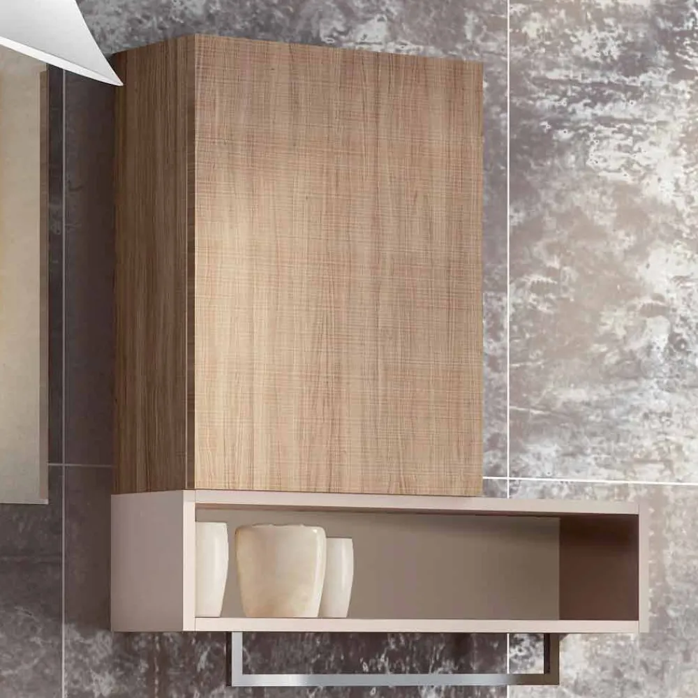 Viadurini Bathroom Badmöbel Hängend-Design Hängende Badezimmerkomposition aus Ecowood made in Italy, Cesena