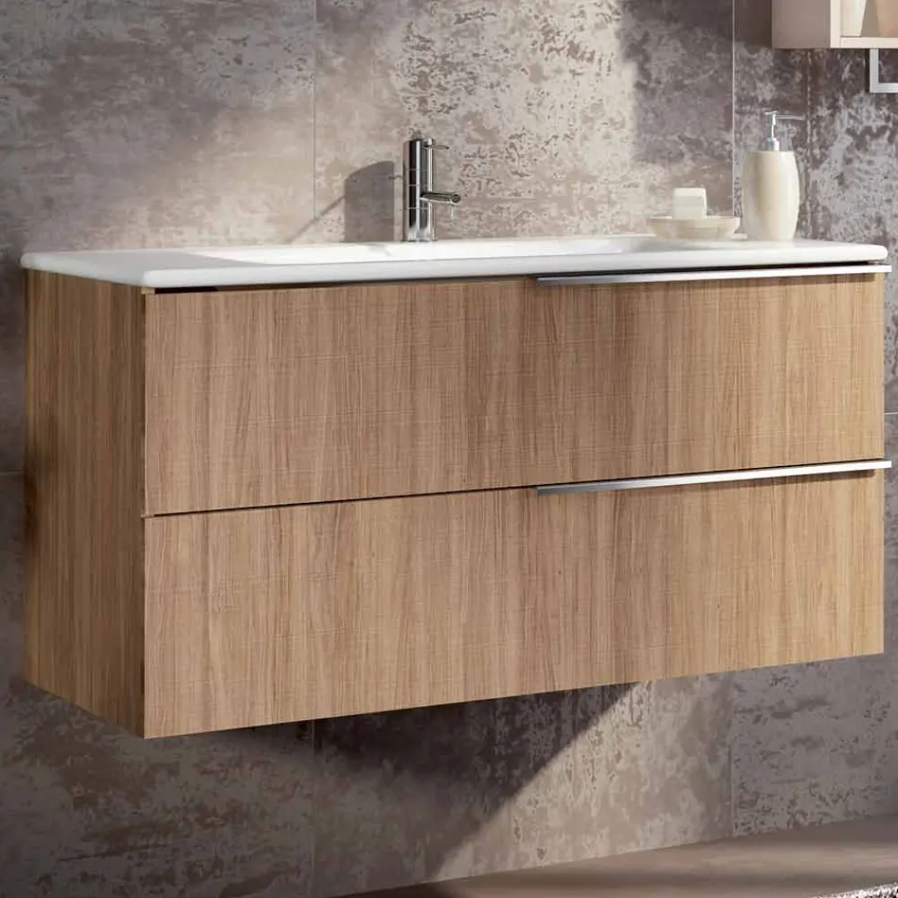 Viadurini Bathroom Badmöbel Hängend-Design Hängende Badezimmerkomposition aus Ecowood made in Italy, Cesena