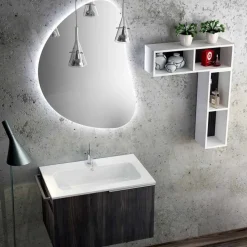 Viadurini Bathroom Badmöbel Hängend-Design Hängende Badezimmerkomposition made in Italy, Triest