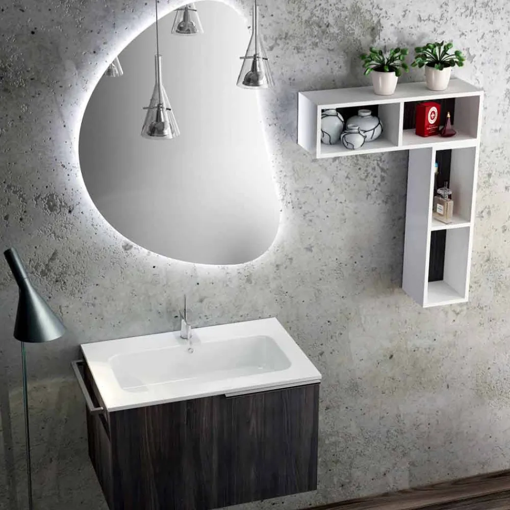 Viadurini Bathroom Badmöbel Hängend-Design Hängende Badezimmerkomposition made in Italy, Triest