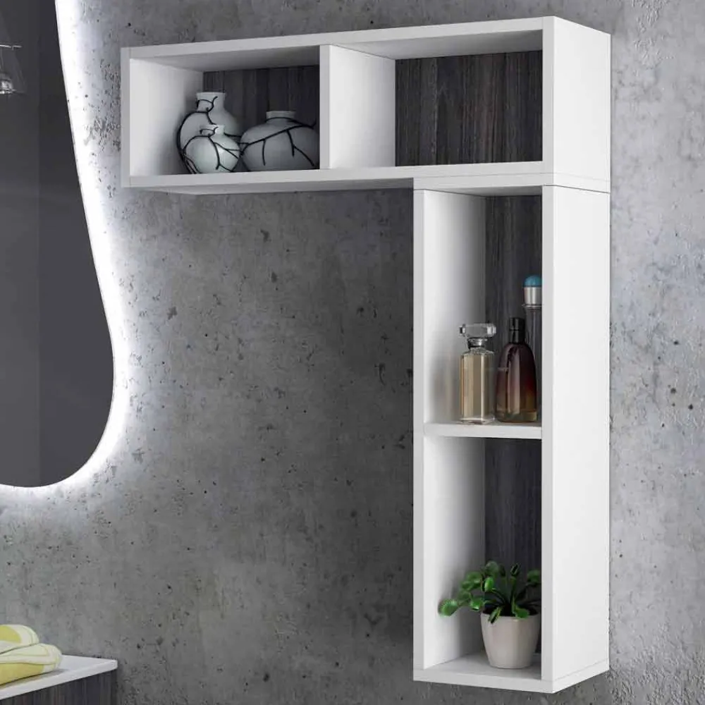 Viadurini Bathroom Badmöbel Hängend-Design Hängende Badezimmerkomposition made in Italy, Triest