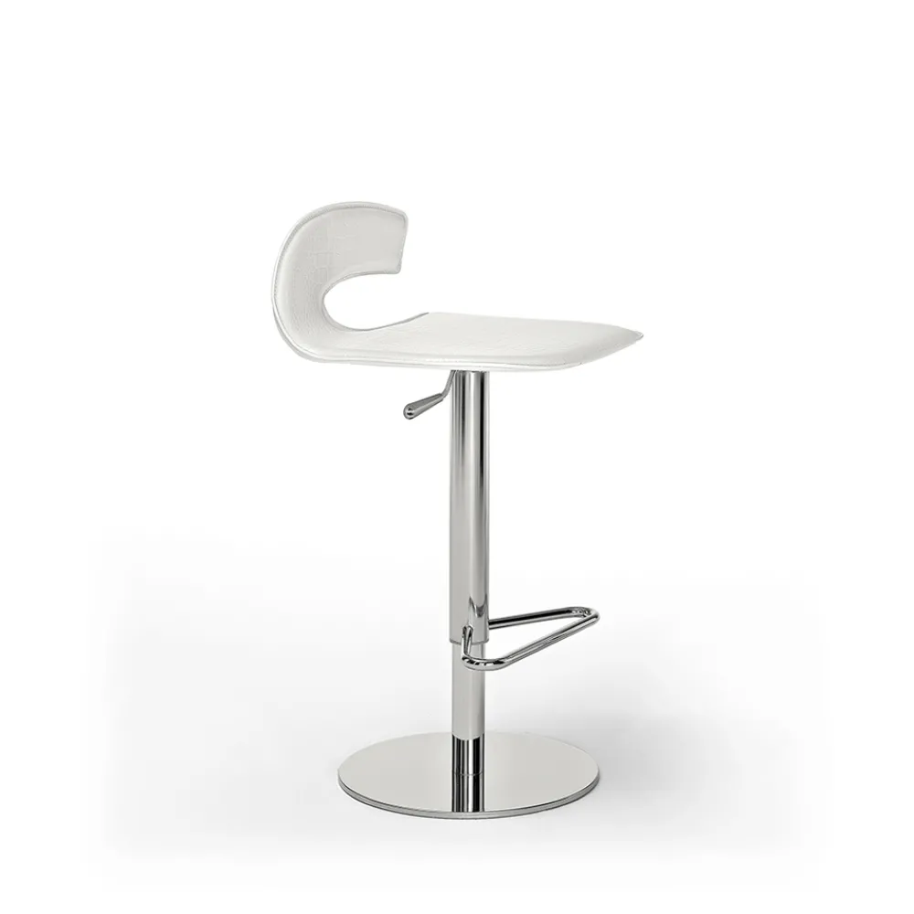 Viadurini Leather Barhocker-Design Hocker aus Holz, Stahl mit Leder oder Lederpolster - Turner