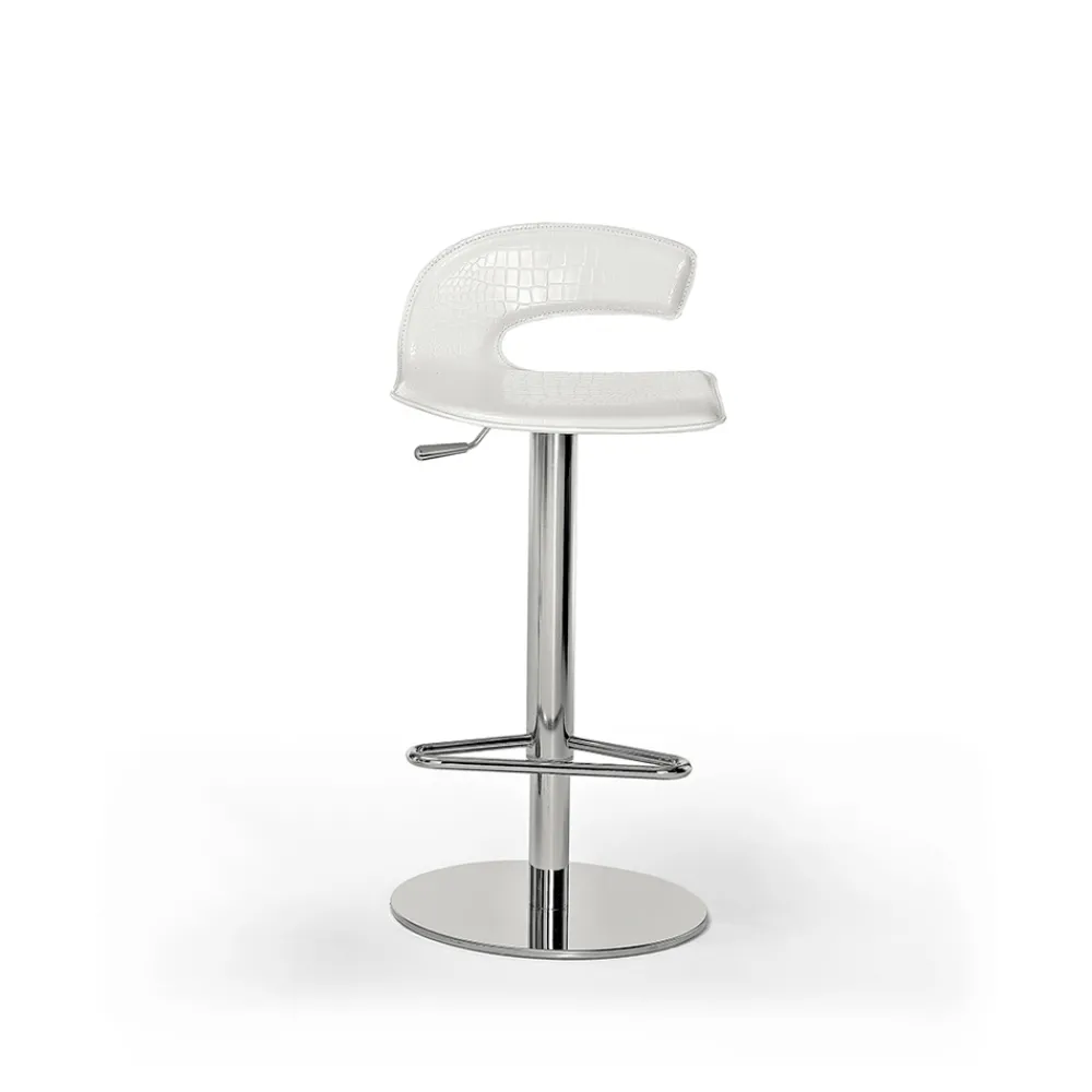 Viadurini Leather Barhocker-Design Hocker aus Holz, Stahl mit Leder oder Lederpolster - Turner