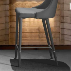 Viadurini Living Barhocker-Design Hocker mit hoher Rückenlehne aus Kunstleder - Berenice