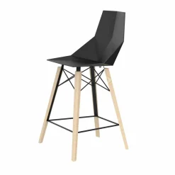Vondom Barhocker-Design Küchenhocker aus Holz und Kunststoff Verschiedene Farben - Faz Wood von