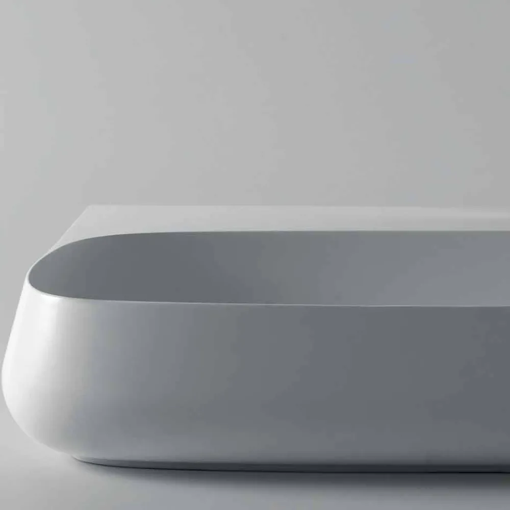 Viadurini Bathroom Keramikwaschbecken-Design Keramik Arbeitsplatte L 90 cm Spüle, hergestellt in Italien, Gais