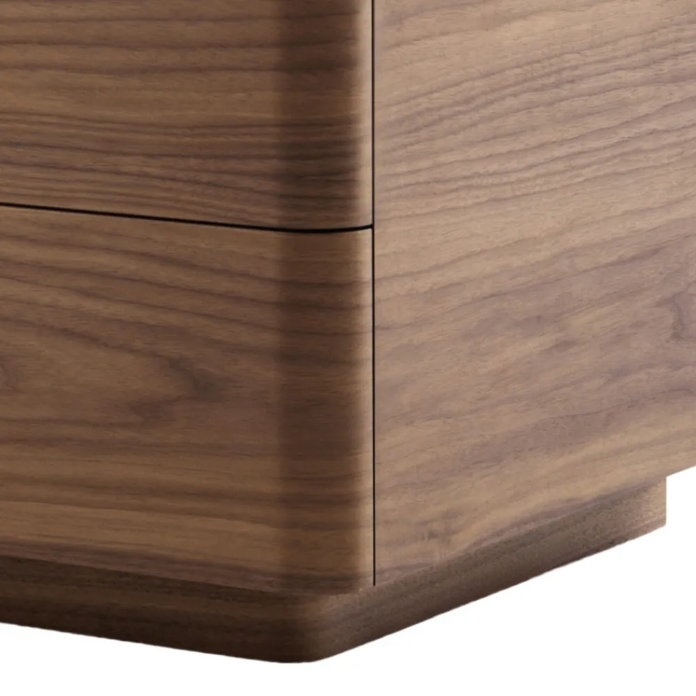 Grilli Kommoden-Design Kommode aus Massivholz und Leder York made in Italy