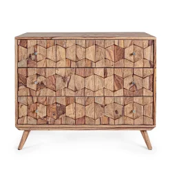 Viadurini Living Sideboards-Design Kommode aus Sheeshamholz mit 3 Schubladen Homemotion - Fregene