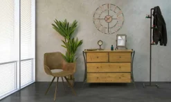 Viadurini Living Kommoden-Design Kommode mit 5 Schubladen aus Tannenholz und Eisen - Doran