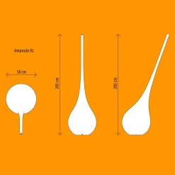 Myyour Design Beleuchtung-Design Kunststofflampe mit leuchtender Blumenvase - Ampulle von