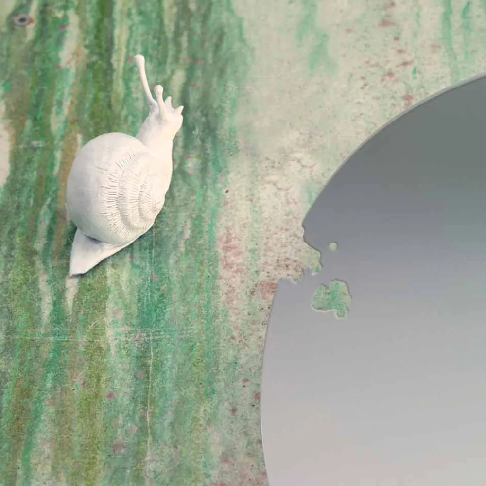Viadurini Lighting Design Wandleuchten-Design Leaf Wandleuchte aus weißer Keramik und Schnecke - Schneckendekoration