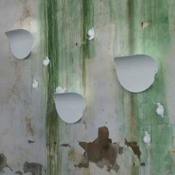 Viadurini Lighting Design Wandleuchten-Design Leaf Wandleuchte aus weißer Keramik und Schnecke - Schneckendekoration