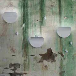 Viadurini Lighting Design Wandleuchten-Design Leaf Wandleuchte aus weißer Keramik und Schnecke - Schneckendekoration