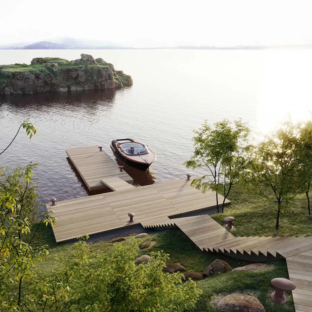 Il Fanale Design Beleuchtung-Design Led Gartenlampe aus grauem oder braunem Gusseisen - Bitta von