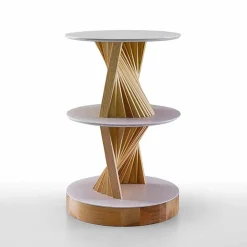 Viadurini Living Wandregale-Design Möbel aus Holz mit runden Regalen in Gres Made in Italy - Aspide