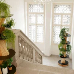 Viadurini Living Wandregale-Design Möbel aus Holz mit runden Regalen in Gres Made in Italy - Aspide