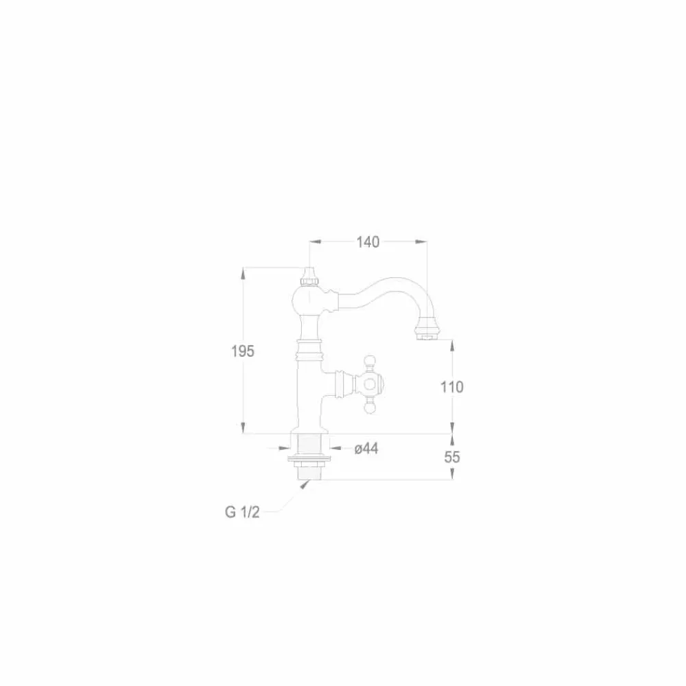 Viadurini Taps Waschbeckenarmaturen-Design Mono-Wasser Bad Waschbecken Wasserhahn aus Messing Made in Italy - Binsu