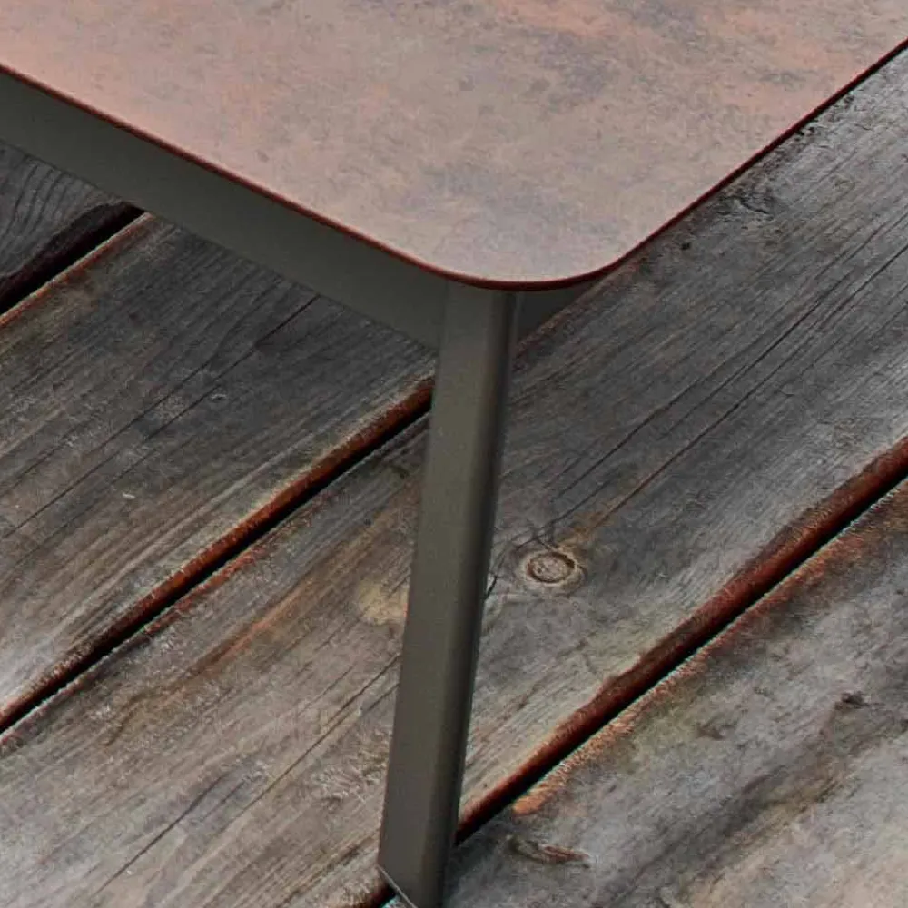 Varaschin Garten Beistelltisch-Design Outdoor-Couchtisch aus lackiertem Aluminium System