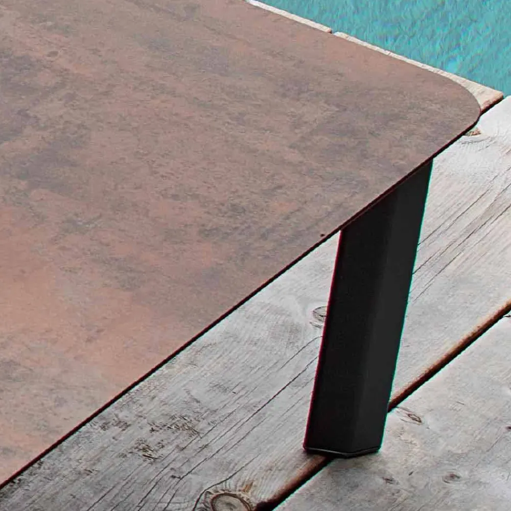 Varaschin Garten Beistelltisch-Design Outdoor-Couchtisch aus lackiertem Aluminium System