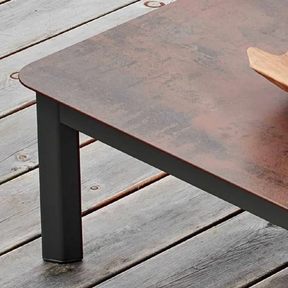 Varaschin Garten Beistelltisch-Design Outdoor-Couchtisch aus lackiertem Aluminium System