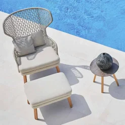 Varaschin Sitzsäcke|Sitzsäcke-Design Outdoor-Fußstütze aus gepolstertem Stoff Emma