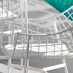 Varaschin Metallsessel-Design Outdoor-Sessel aus weißen Stahl Summer Set