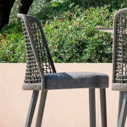 Varaschin Gartenstühle Metall-Design Outdoor-Stuhl aus Stoff und Aluminium Emma