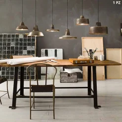 Il Fanale Pendelleuchten Vintage-Design Pendelleuchte aus antiquierten Eisen Virginia Model