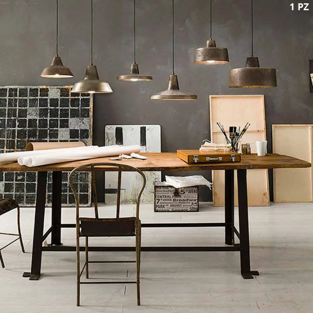 Il Fanale Pendelleuchten Vintage-Design Pendelleuchte aus antiquierten Eisen Virginia Model