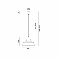 Il Fanale Pendelleuchten Vintage-Design Pendelleuchte aus antiquierten Eisen Virginia Model