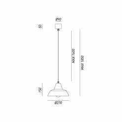 Il Fanale Pendelleuchten Vintage-Design Pendelleuchte aus antiquierten Eisen Virginia Model