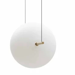 Il Fanale Moderne Pendelleuchten-Design Pendelleuchte aus Glas und Messing mit LED-Licht, 3 Größen - Alma von