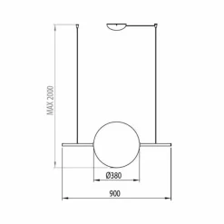 Il Fanale Moderne Pendelleuchten-Design Pendelleuchte aus Glas und Messing mit LED-Licht, 3 Größen - Alma von