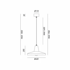 Il Fanale Pendelleuchten Vintage-Design Pendelleuchte aus antiquierten Eisen Monica Model
