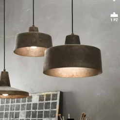 Il Fanale Pendelleuchten Vintage-Design Pendelleuchte aus antiquierten Eisen Jean Model