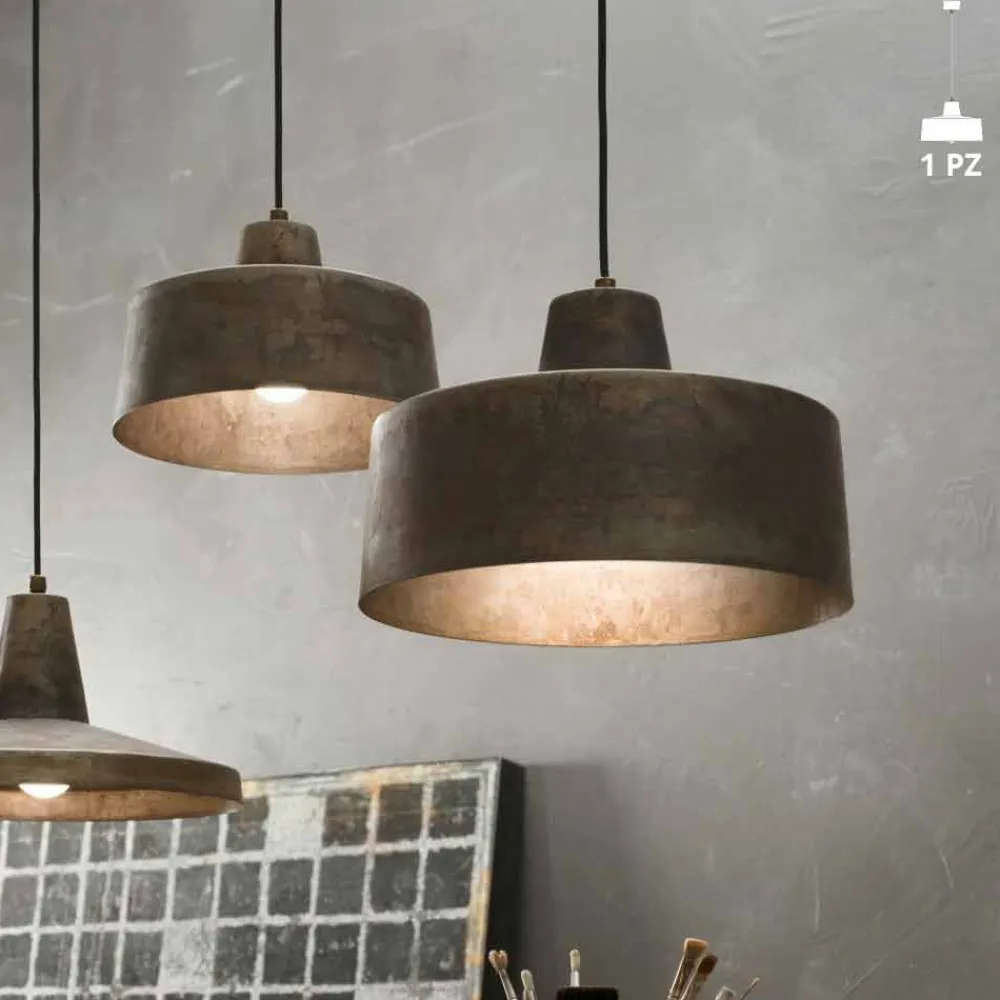 Il Fanale Pendelleuchten Vintage-Design Pendelleuchte aus antiquierten Eisen Jean Model