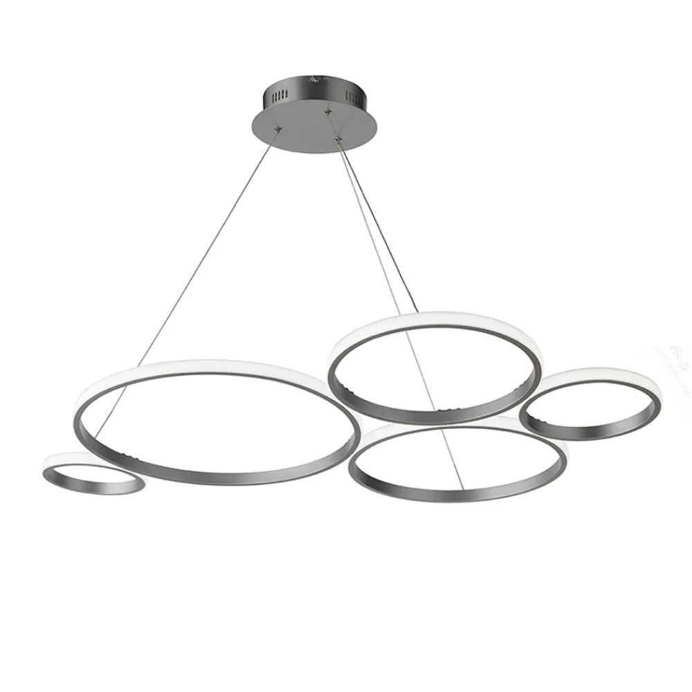 Viadurini Lighting Designer Pendelleuchten-Design Pendelleuchte für Wohnzimmer in Silber oder Gold Metall - Olimpo
